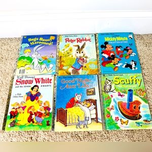 Vintage: Collectible Disney’s A Little Golden Book 6 Piece Bundle